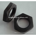 black Hex thin Nut ,Black Oxide Hex Nut, carbon steel black hex thin nutM2-M20